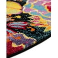 thumbnail image 4 of Unique Loom Lyon Collection Area Rug - Kennedy (6' 1" Round Black/Green), 4 of 7