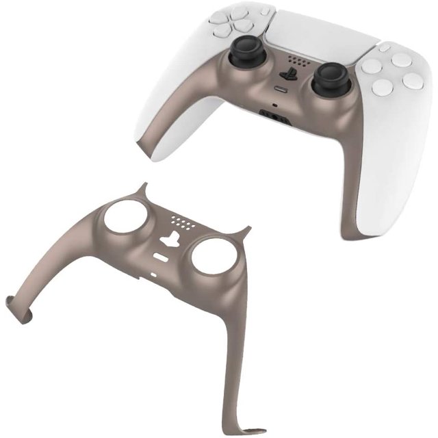 PS5 Controller Replacement Shell,DIY Shell Decorative Strip for PS5 Dualsense Controller (Rose Gold)