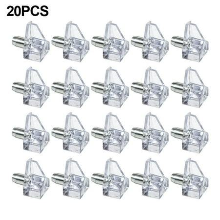 

20pcs Transparent Shelf Studs Pegs Plastic Laminate Support Hardware