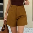 thumbnail image 3 of BLVB Womens Dress Shorts for Women High Waisted Trouser Summer Business Dressy Casual Pleated Wide Leg Work Shorts, 3 of 6