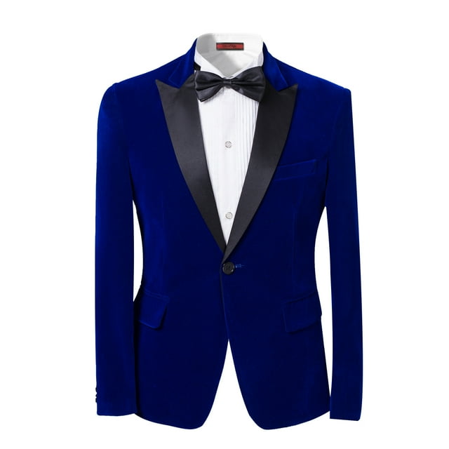 Cloudstyle Velvet Business Jacket For Men Slim Fit Men's Peak Lapel ...