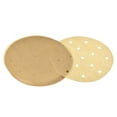 thumbnail image 1 of Papel pergamino para freidora de aire Uxcell de 6 pulgadas, 200 piezas de papel para hornear, antiadherente, a prueba de aceite, para cocinar en horno, marrón, 1 of 5