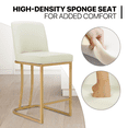 thumbnail image 5 of MoNiBloom PU Leather Counter Bar Stools with Back set of 2, Metal Frame Armless Chairs , for Dining, Kitchen, White Cream, 5 of 8