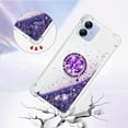 thumbnail image 4 of Glitter Clear Sparkly Bling Case for Samsung Galaxy A04E for Women Girls, Flowing Liquid Quicksand Cover with Diamond Ring Holder Case for Samsung Galaxy F04 /M04 /A04E  Purple, 4 of 7