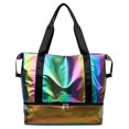 thumbnail image 1 of Bolsos Hobo brillantes para mujer con compartimento para zapatos Bolso nacarado para gimnasio y ejercicio de ocio, 1 of 6
