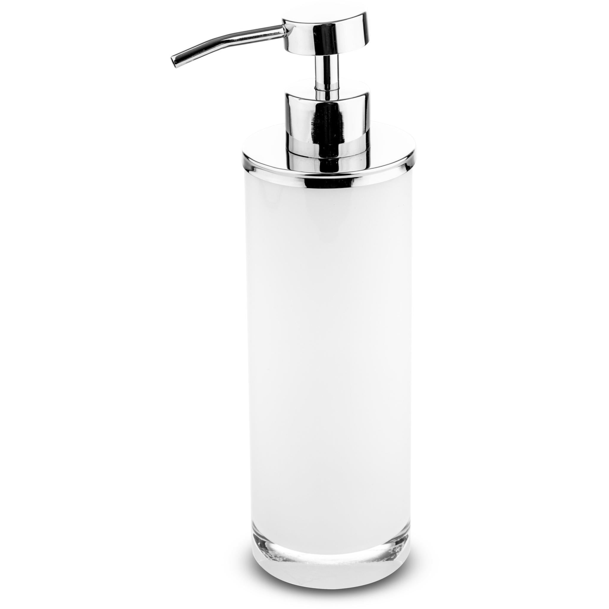 AGM Home Store CP Glossy Round Bathroom Pump Soap Lotion Dispenser