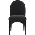 thumbnail image 3 of Pemberly Row Contemporary Black Boucle Fabric Dining Side Chair, 3 of 9