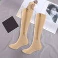thumbnail image 3 of Bas Longueur Mollet pour Femmes Bas de Compression Longueur Mollet avec Fermeture Éclair Respirant Antidérapant Résistant au Froid Couleur Unie Imprimé Rayé, 3 of 8