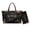 Black and Brown - Dragonfly Moon Star, variant on Butterfly Sunflower Print Purses Set of 2 Leopard Cow Print Handbag and Wallet Set for Lady PU Leather Satchel Shoulder Bag for Daily Use, Brown