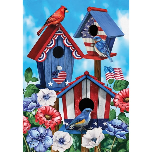 Briarwood Lane Garden Flag 12x18 For Outdoor American Birdhouses Summer For Summer Garden Flag Flags For Outside