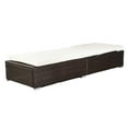 thumbnail image 4 of Spaco Flat Bed with Tea Table, Outdoor Leisure Rattan Furniture Pool Bed / Chaise (Single Sheet), Brown, 4 of 9