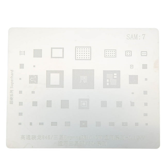Pochoir de Reballing d'Étain de Téléphone, Procédé de Demi-Gravure de Modèle de Plantation d'Étain de Positionnement Précis Compact pour Réparer
