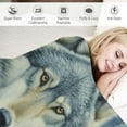 thumbnail image 3 of TIAOTIAOHOU Silent Wolf Flannel Blanket for Bed, Queen Size Winter Fleece Throw Blanket for Women, Men and Kids - Super Soft Plush Wolf Blanket Throw Animal Print Blanket, Blanket for Kids, 3 of 6
