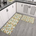 thumbnail image 3 of 2 Piece Orange Rug Kitchen Rug Set, Decor Kitchen Rugs, Absorbent Non-Slip Washable Floor Mats, Home Indoor Runner Rugs 17"x47"+17"x30", 3 of 7