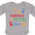 thumbnail image 4 of Inktastic My Nonna and Nonno Love Me Grandchild Boys or Girls Long Sleeve Baby Bodysuit, 4 of 5