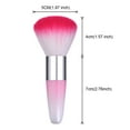 thumbnail image 3 of 2 Pieces Soft Nail Art Dust Remover Powder Brush Cleaner for Acrylic and Makeup Powder Blush Brushes (Pink, Purple), 3 of 6