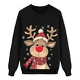 thumbnail image 4 of Fiaer Christmas Sweatshirts for Family Trendy Funny Reindeer Graphic Xmas Pullover Baggy Casual Crew Neck Warm Long Sleeve Holiday Tops Kid 140, 4 of 5