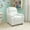 White Vinyl, variant on Emma + Oliver Deluxe Padded White Vinyl Kids Recliner with Storage Arms