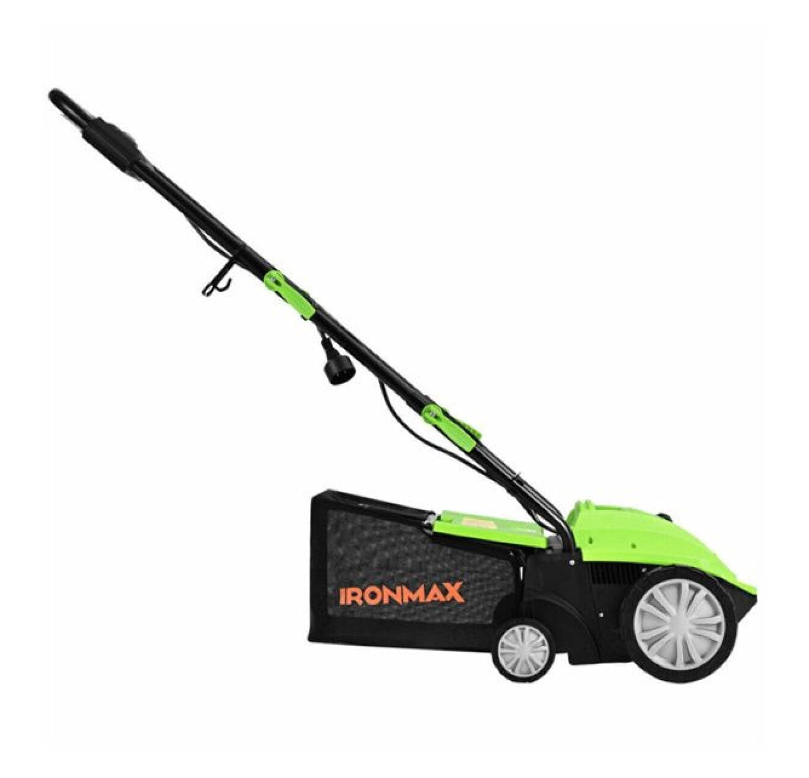 13" Electric Lawn Dethatcher w/ Collection Bag and Removable Blades -Green