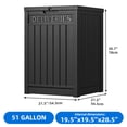 thumbnail image 5 of Dextrus 51 Gallon Outdoor Resin Storage Deck Box with Lockable Secure Waterproof ,Black, 5 of 5