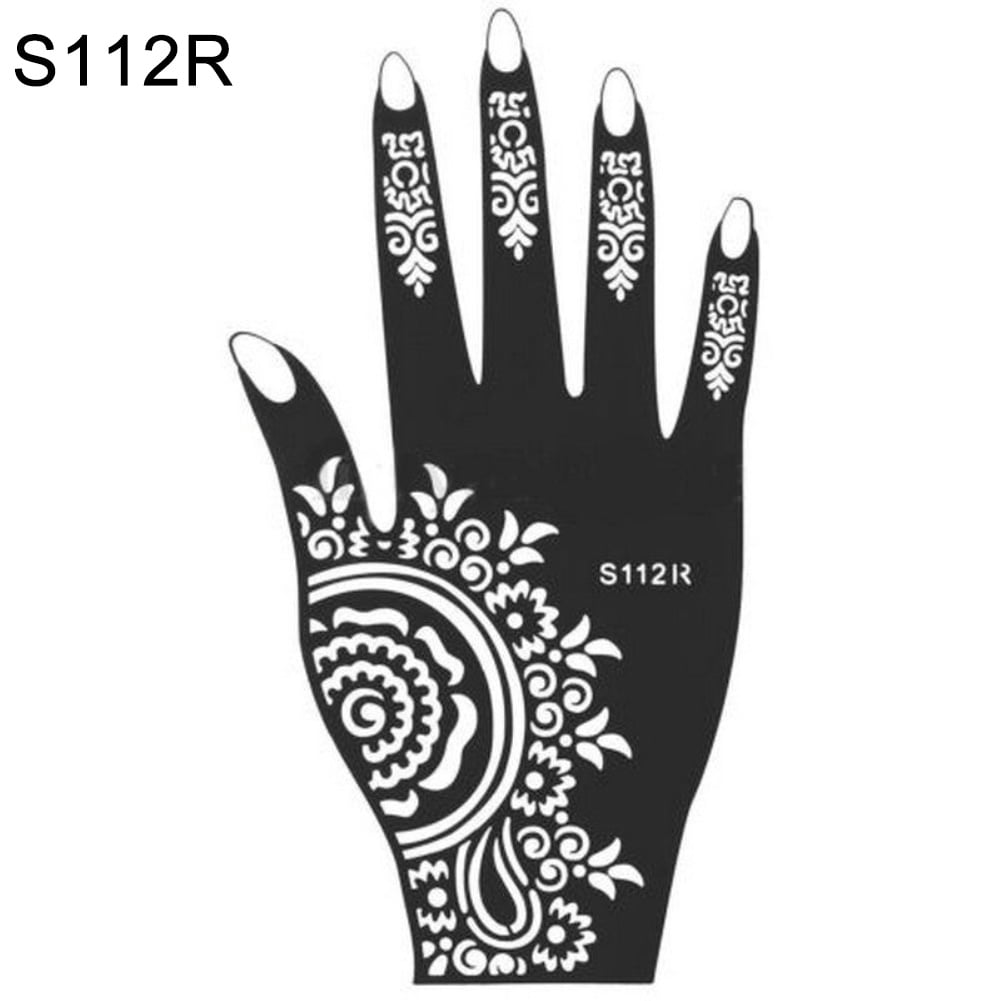 GoFJ India Henna Temporary Tattoo Stencil Kit Man Women Hand Body Art Decal  Decor - Walmart.com