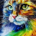 thumbnail image 5 of Orinice Rainbow Cat Bathroom Decor Set - Colorful Luxurious Shower Curtain with Hooks, Premium Polyester Fabric 69x72, 5 of 7