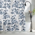 thumbnail image 2 of Blue Fruit Waterproof Shower Curtain, 72"x72" Washable Polyester Fabric Shower Curtains for Bathroom, Vintage Plant Nature Botanical Flower Floral Decorative Bathtub Curtain Sets with Hooks, 2 of 9