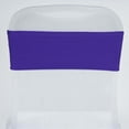 thumbnail image 2 of Efavormart 5pcs Purple Spandex Chair Sash, Elastic Band Sashes Fitted chair tie for wedding Event Banquet Decor, 2 of 11
