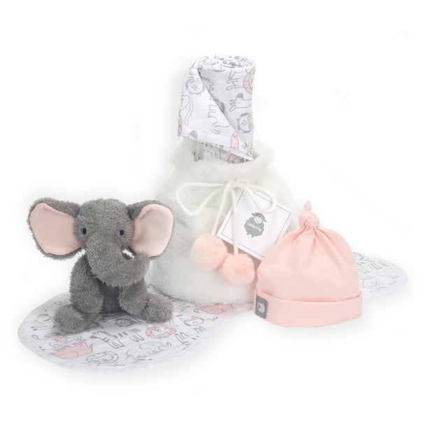 Lambs Ivy 5 Piece Pink Gray Plush Infant Newborn Baby Gift Bag W Swaddle Walmart Com Lambs Ivy 5 Piece Pink Gray Plush Infant Newborn Baby Gift Bag W Swaddle Walmart Com