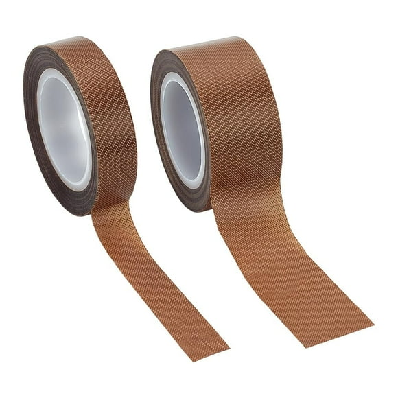 2 Sizes 33Feet Adhesive Teflon Tape 0.5" 1" PTFE Coated Fabric Tape High Temperature PTFE Tape for Vacuum Sealer Machine Wood Furniture