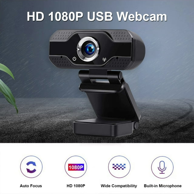 Cámara web HD de 2MP 1080P con micrófono Cámara web USB 3D DNR para computadora Smart TV