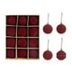 thumbnail image 2 of Bolas Decorativas Flocadas Bolas navideñas nevadas, juego de 12 adornos rojos para árbol y decoración de fiestas, 6 cm Rkxzt, 2 of 9