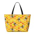 thumbnail image 2 of Xecao Honeycombs for versatile beach bag for women includes zipper pockets and waterproof material, ideal for vacations and adventures., 2 of 7