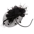 thumbnail image 1 of Sombrero de Flores Fascinator para Mujer Negro Prettyia 1x, 1 of 8