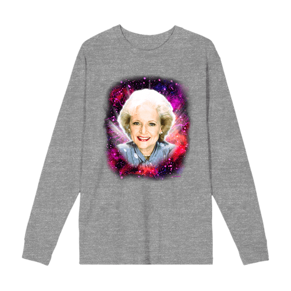 Golden Girls Rose Galaxy Headshot Long Sleeve Unisex Adult Tee-Medium