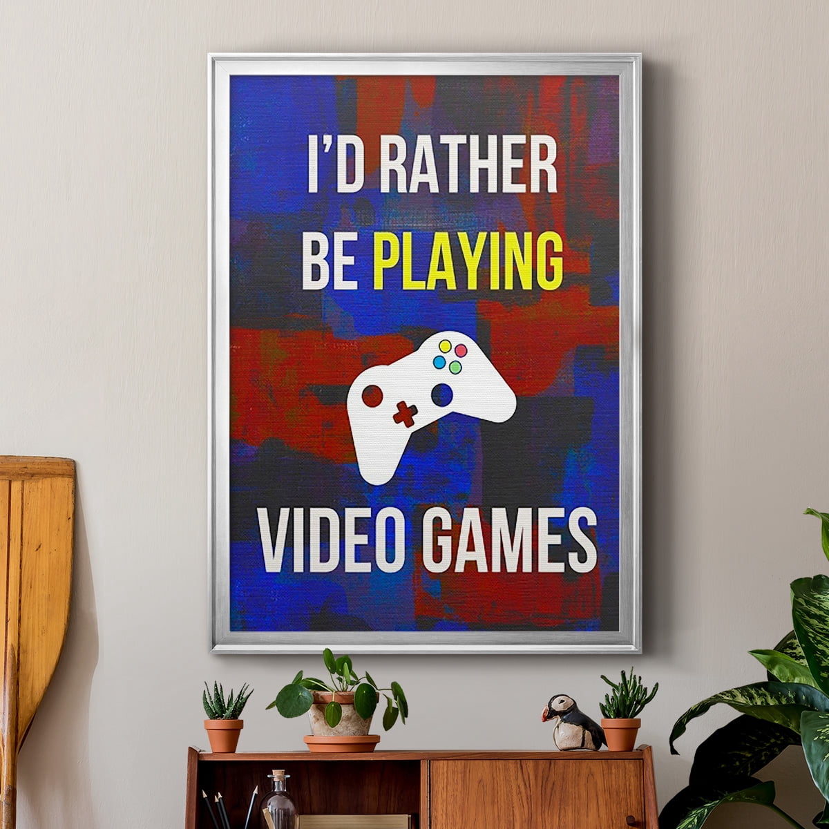 Gamer at Play III Premium Framed Print, in Gold, Black, or Silver - Ready to Hang