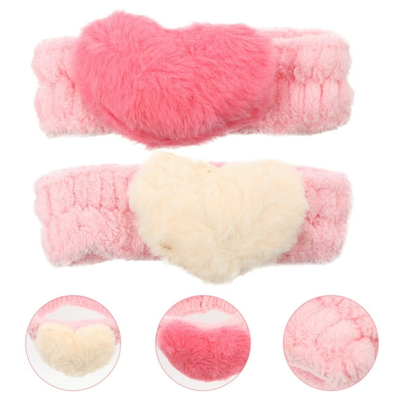 DINHEAROM Rose Pink Hair Band for Washing Face 2Pcs Elastic Headbands for Girls and Women