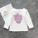 thumbnail image 2 of Gibobby Playera Térmica Ligera Camisetas de algodón de manga larga para niñas pequeñas con estampado de y blusa informal （Blanco， 7-8 Años), 2 of 3