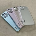 thumbnail image 4 of Metallic Pattern Simple Lens All-Inclusive Phone case, Multi-Color Optional, Shockproof and wear-Resistant, for iPhone 15 14 13 12 11 Pro Max Plus XS XR Phone Case (Silver,iPhone XR), 4 of 7