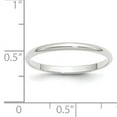 thumbnail image 4 of Primal Gold 14 Karat White Gold 2mm Lightweight Half-Round Band Size 13, 4 of 6