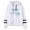 White, variant on Split Fiction Pocket free hooded sweatshirt with popular pattern, casual long sleeved hooded sweatshirt