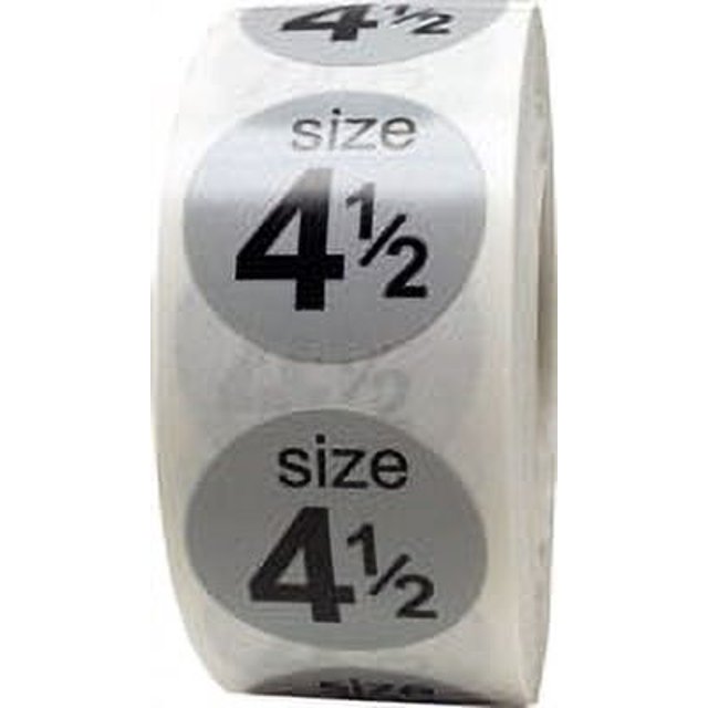 Autocollants Gris Taille 4 1/2 0.75 Pouces Pouce Rond Lot de 500