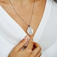 thumbnail image 4 of Saint Dymphna Oval Religious Medal  - 2/3 X 3/4 Inch Size of Nickel, Solid 14K White Gold, 4 of 6