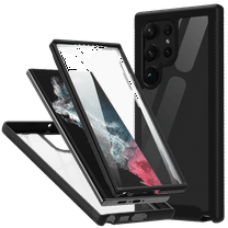 CBUS Heavy-Duty Phone Case with Built-in Screen Protector Cover Compatible with Samsung Galaxy S23 Ultra –– Full Body (Black)
