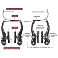 thumbnail image 3 of Complete Bicycle Mountain Bike Set,v Brake + Outer Cables + Lever + Frontrear Bike Brake Accessori, 3 of 5