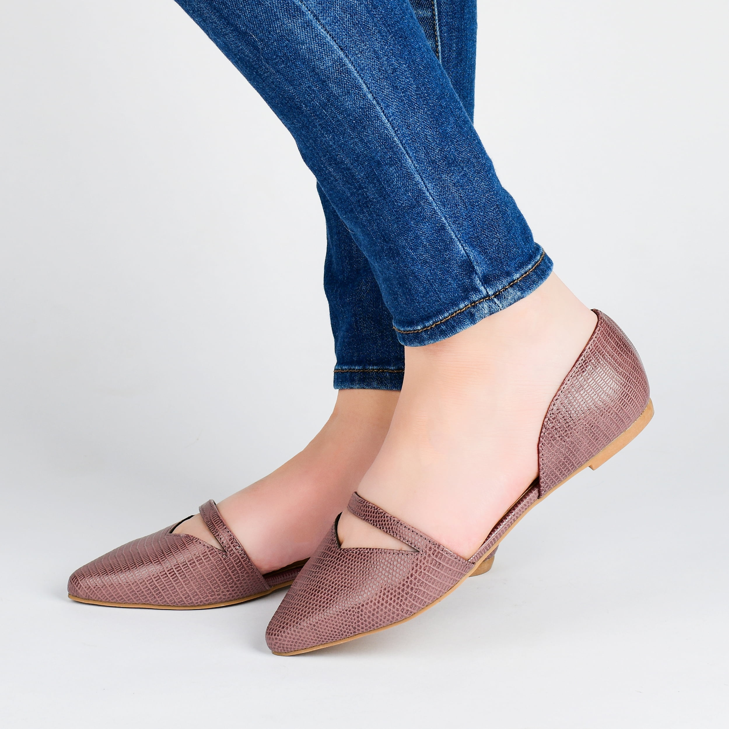 Journee Collection Women's Braely Slip On Pointed Toe Ballet Flats