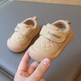 thumbnail image 2 of Dakaela Toddler Shoes Boys Girls Slip on Sneakers Baby Soft Sole Walking Crib Shoes Little Kid Indoor Outdoor with Hook and Loop Khaki Size 5.5, 2 of 5