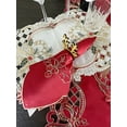 thumbnail image 3 of Fennco Styles Christmas Embroidered Holly Cloth Napkins 20" W x 20" L, Set of 4 – Red Dinner Napkins for Home, Holiday Décor, Family Gathering, Banquets, Special Occasion, 3 of 6