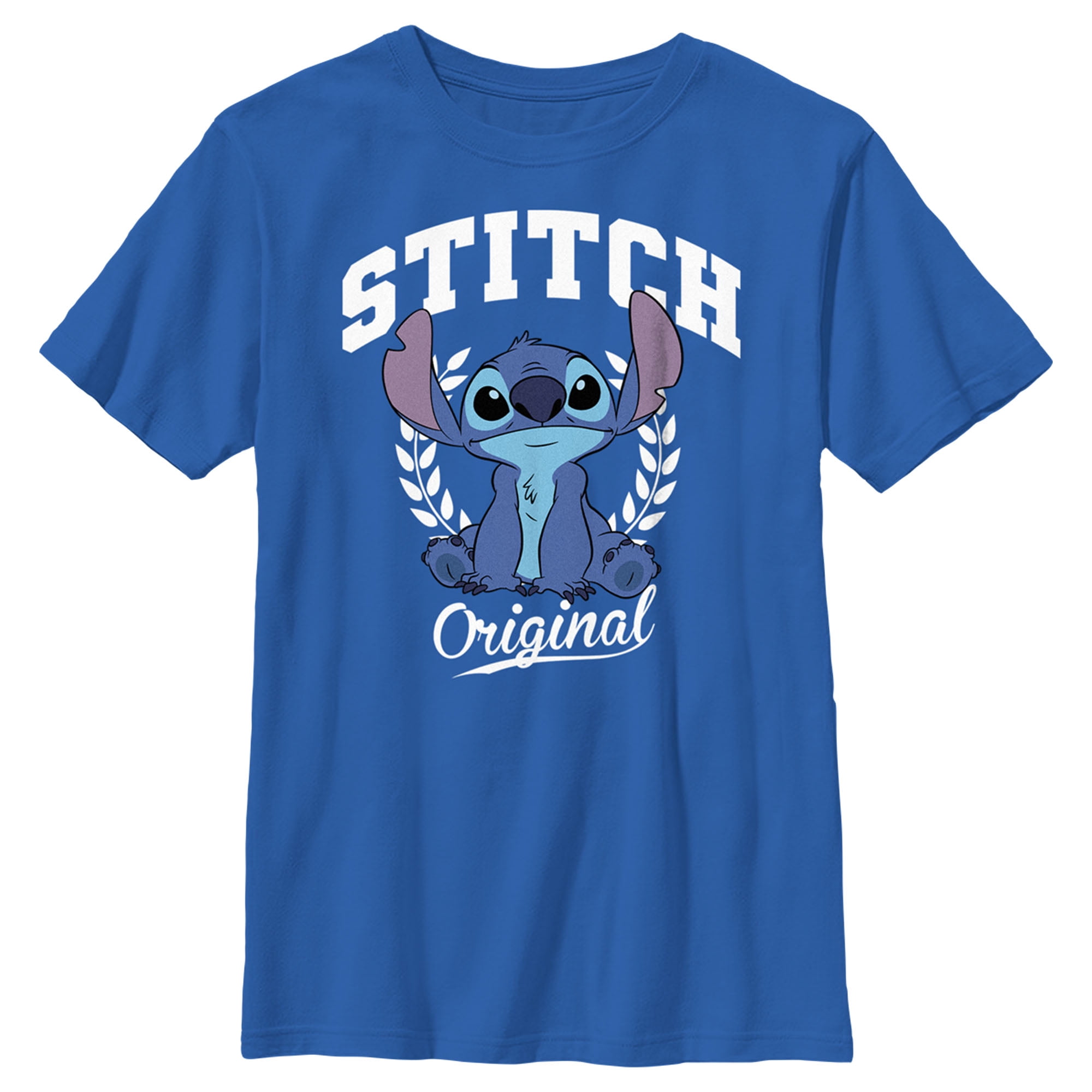 Boy's Lilo & Stitch Happy to See Me Graphic Tee Royal Blue Large