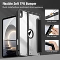 thumbnail image 3 of Fintie Case for iPad iPad (A16) 11th Generation 11 Inch (2025), iPad 10th Generation 10.9 Inch (2022) - Multi-Angle Viewing Shockproof Soft TPU Cover, Clear Back Shell, Pencil Holder, Black, 3 of 9